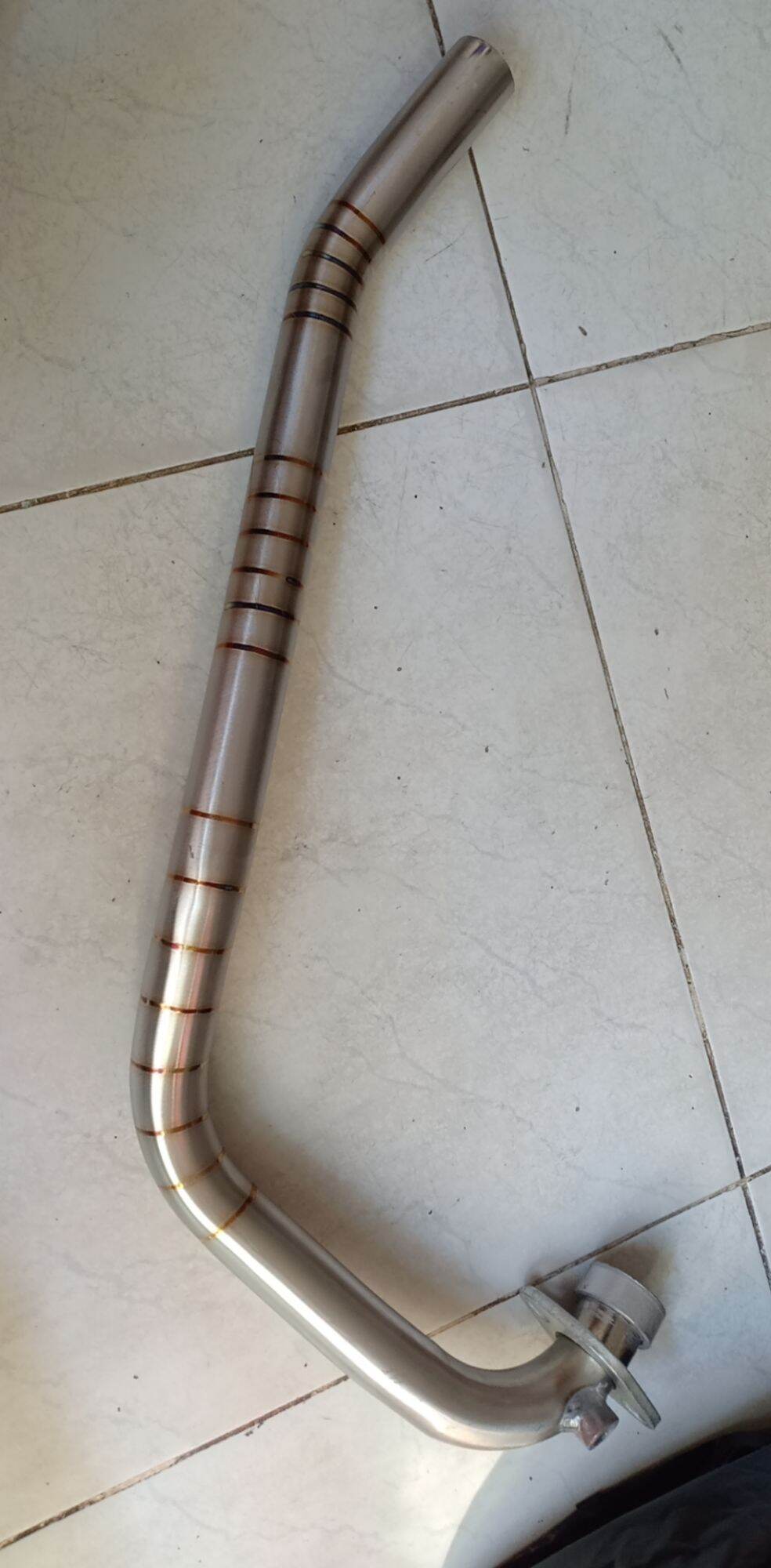 Cổ pô satria inox 304 gắn pô zin