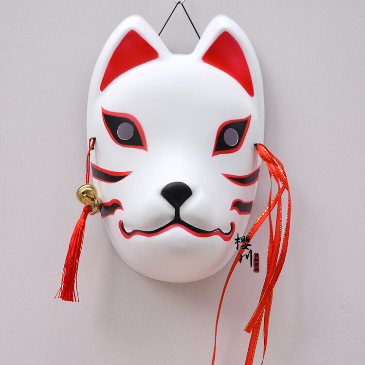 Mặt Nạ Hồ Ly Phong Cách Nhật Bản Đạo Cụ Vũ Hội Tự Chụp Cho Nam Nữ Mèo Quỷ Nửa Mặt Nửa Mặt Mặt Tường Trang Trí Izakaya Cửa Hàng Nhật Bản
