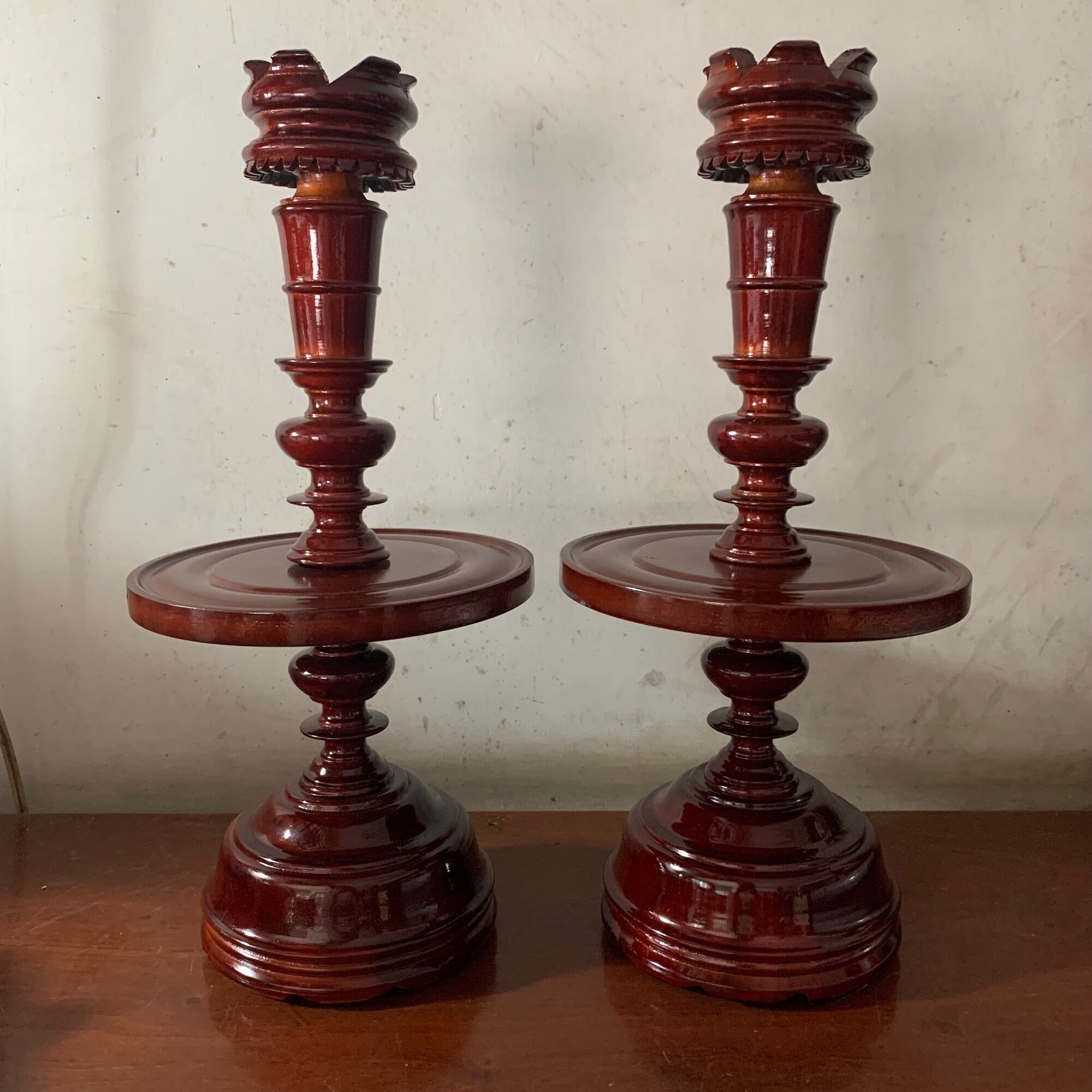 CHÂN ĐÈN TRÀM 40CM - CHÂN NẾN BÀN THỜ