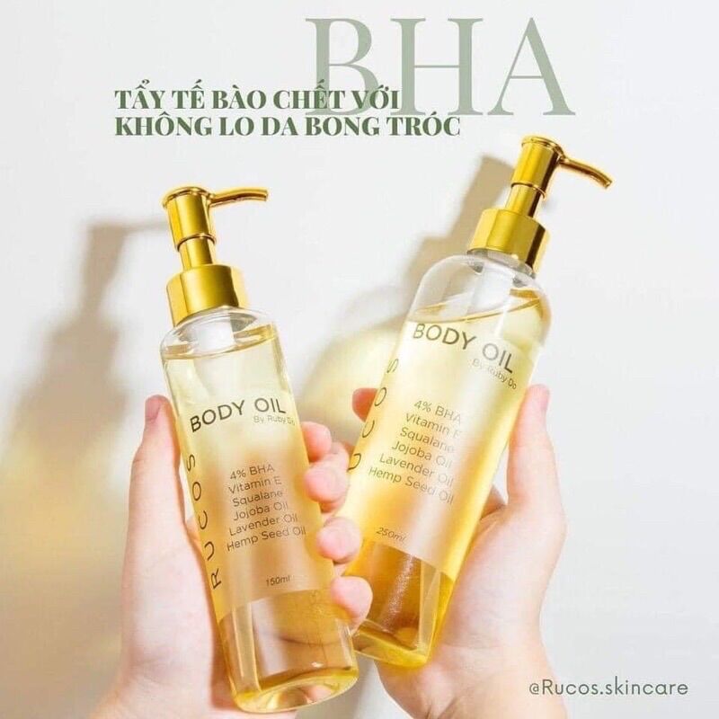 Dầu dưỡng body oil rucos 4%bha