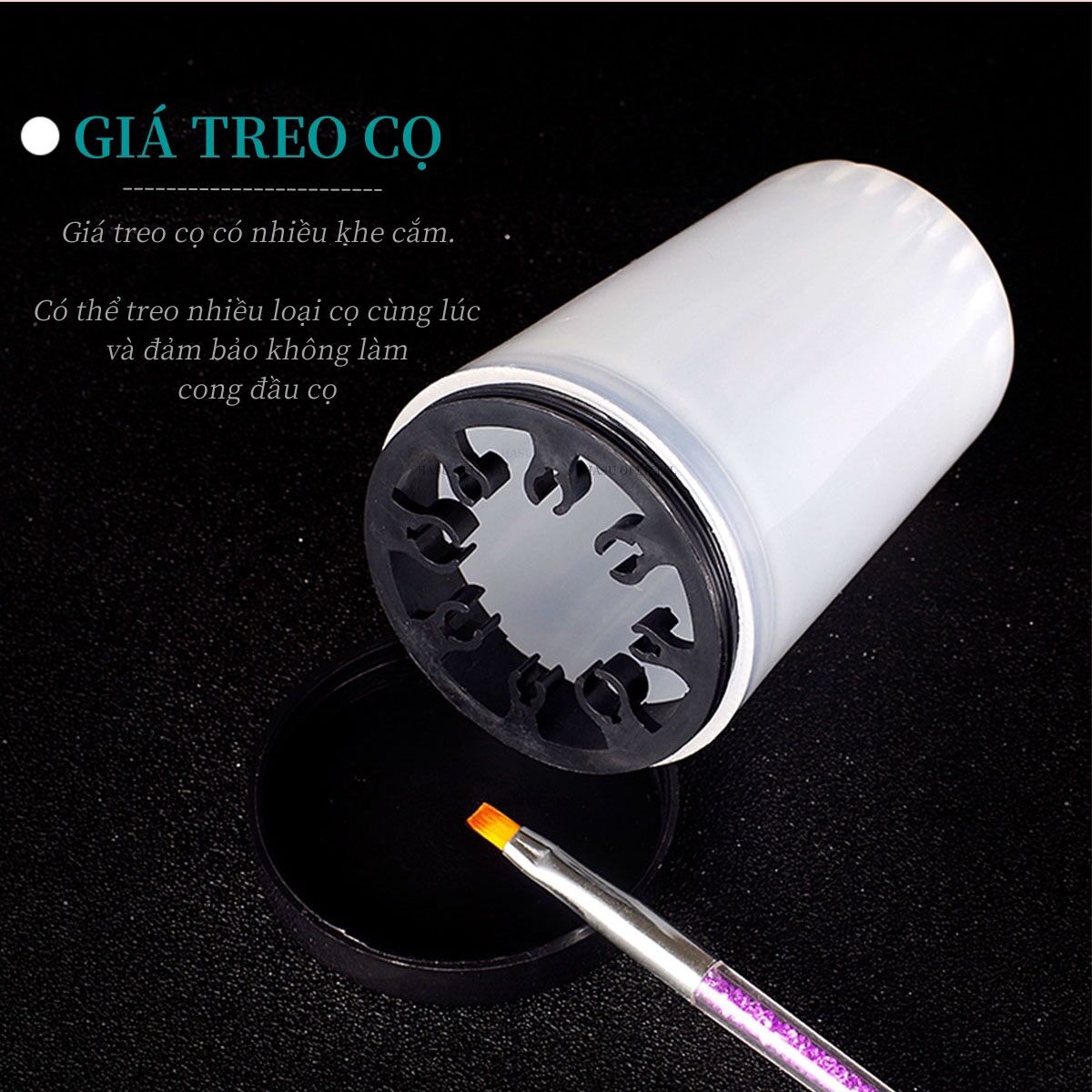 Cốc cắm rửa cọ chuyên dụng - rửa cọ làm nail