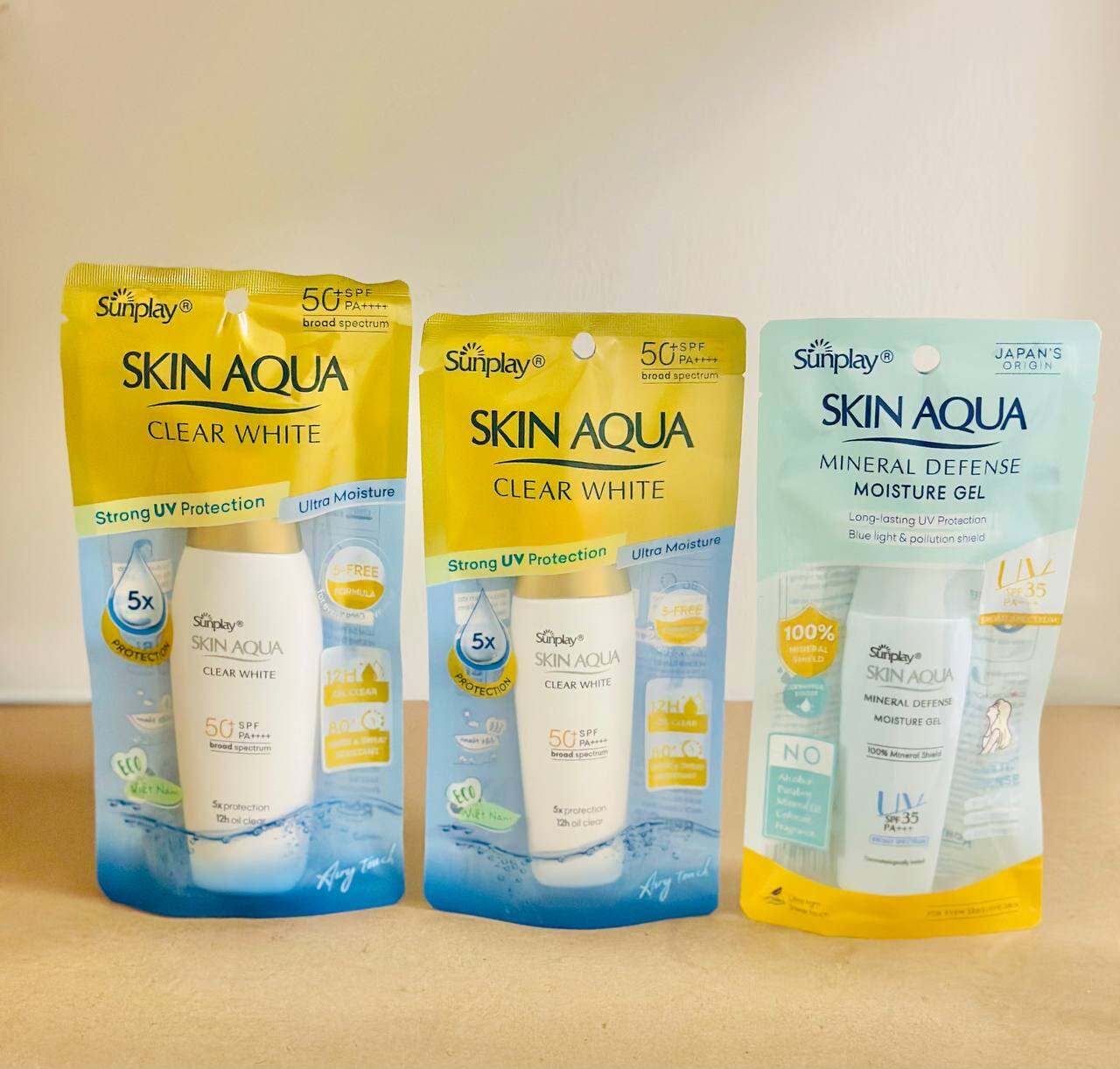 Sữa chống nắng hằng ngày dưỡng trắng Sunplay Skin Aqua Clear White SPF 50+ PA++++ 55g