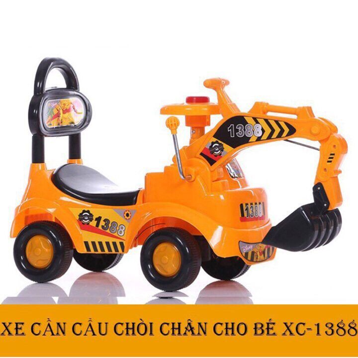 [XE CẨU CHÒI CHÂN] Xe cẩu chòi chân_Siêu To _Siêu Hot_ Tay lái nhẹ dễ điều khiển _ Nút còi được thiết kế trên vô lăng_Cần đào điều khiển linh hoạt_ Yên xe rộng giúp bé yêu ngồi thoải mái_ Cốp rộng có thể chứa các vật dụng bên trong (MXC010)