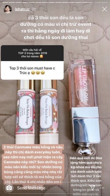 (ĐỦ MÀU HOT) Canmake Son dưỡng chống nắng Stay on balm Rouge