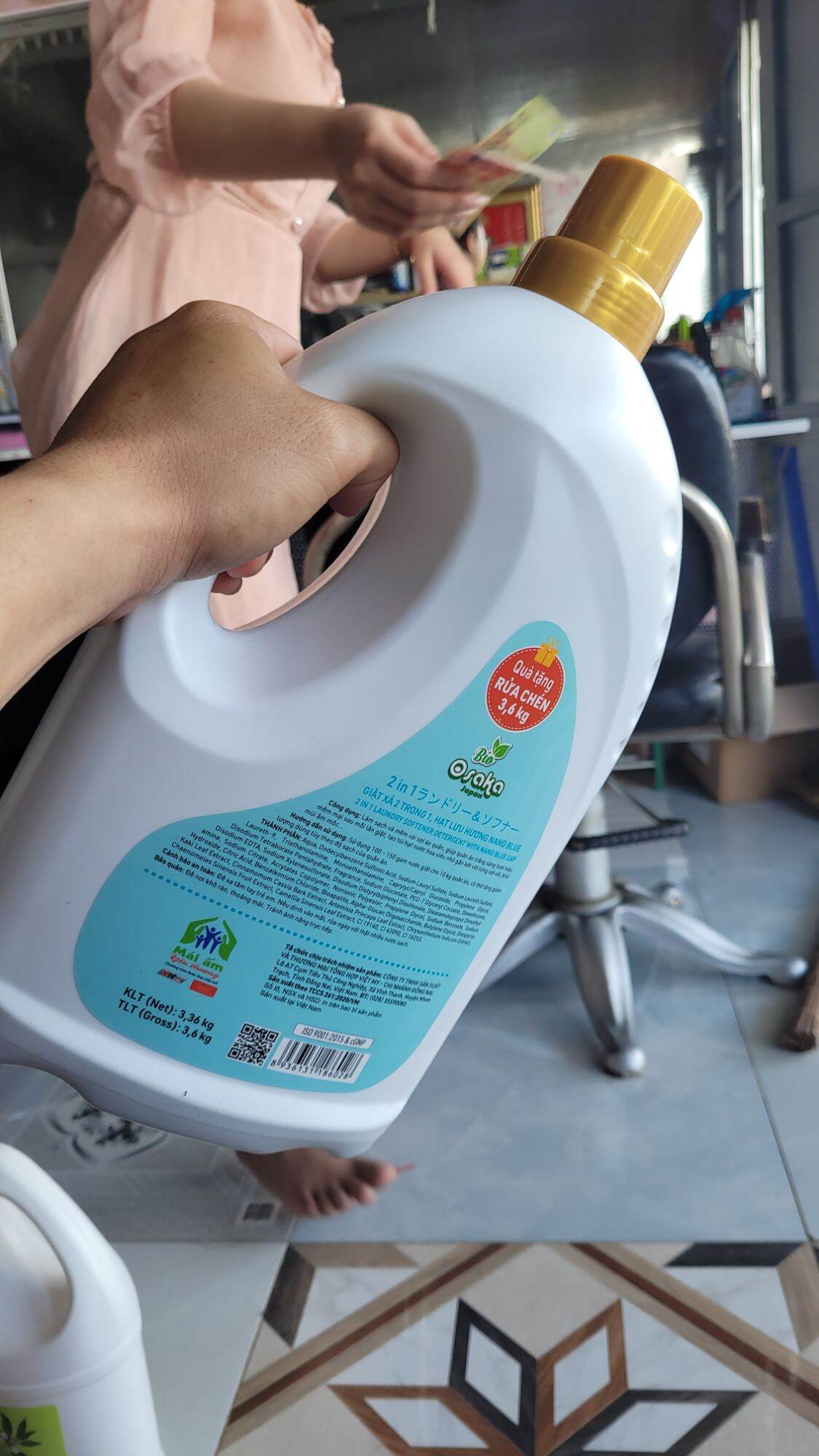 Nước Giặt xả 2in1 Bio Osaka Japan 3,5L (tặng nước rửa chén)