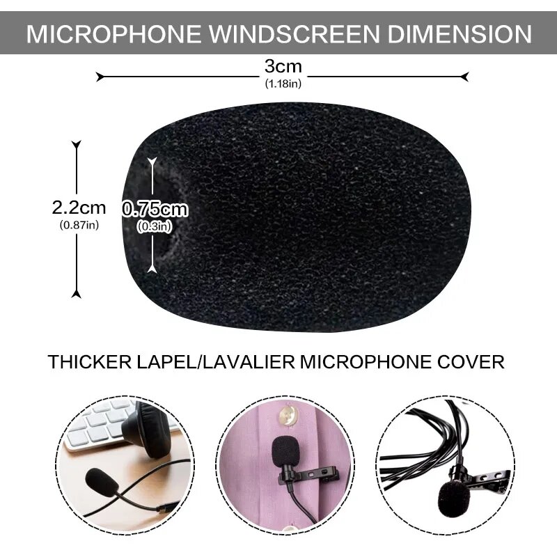 Bông lọc chống ồn cho micro GoCheck cài áo micro trợ giảng