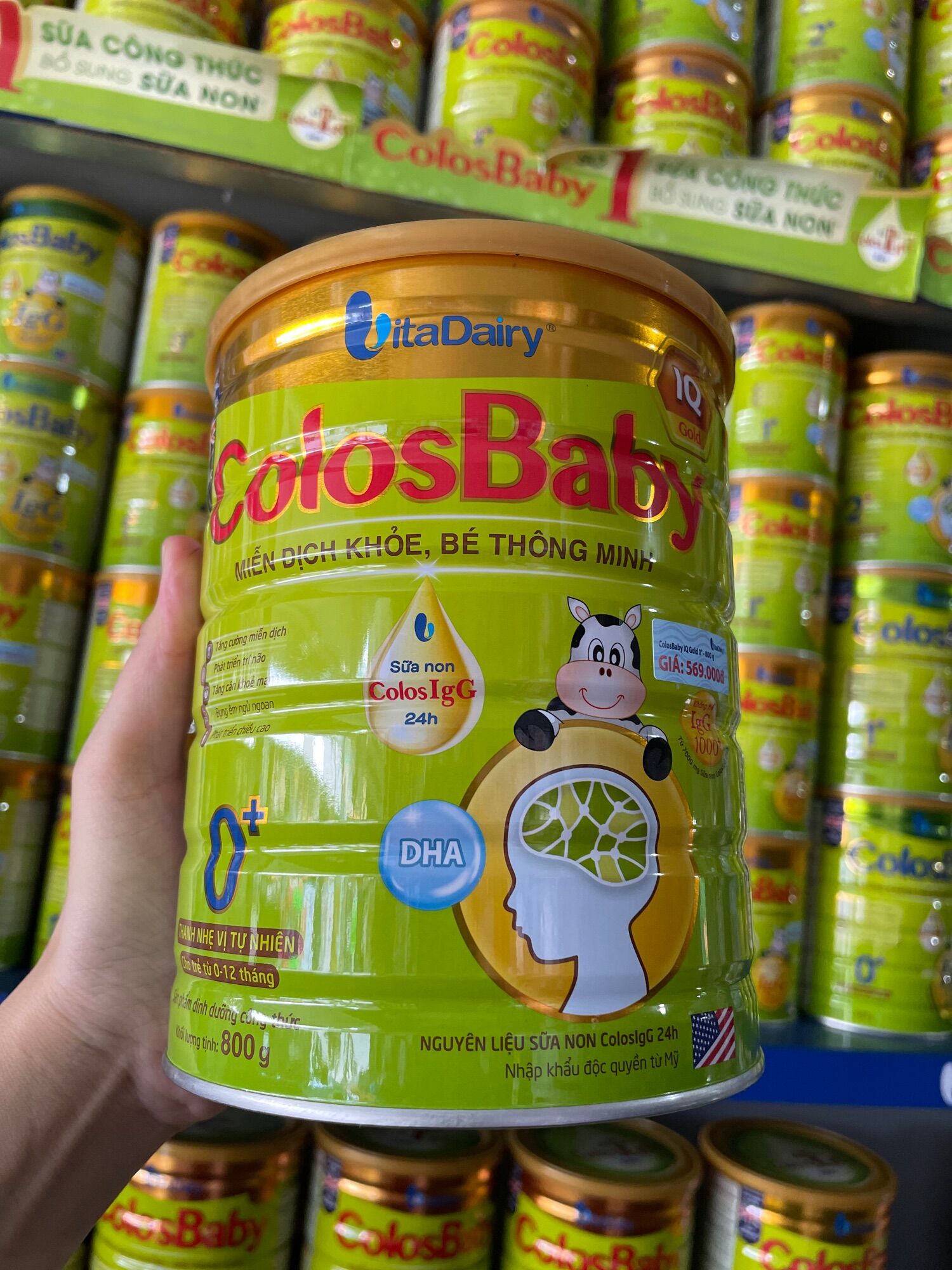 Sữa bột Colosbaby 0+ IQ 800g