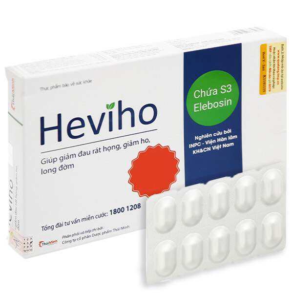 Heviho hỗ trợ giảm ho, đau rát họng hộp 20 viên