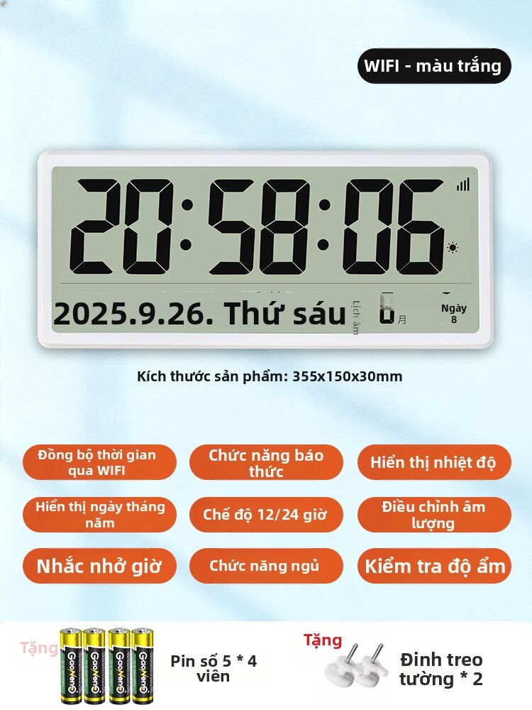 LANGPAI | Đồng Hồ Bàn Treo Tường Điện Tử Hiển Thị Ngày Âm Lịch