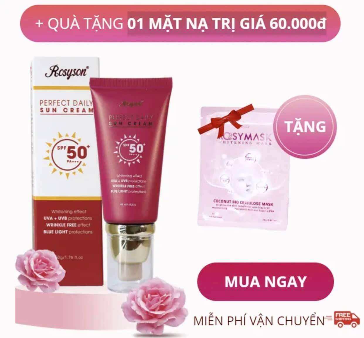 kem chống nắng kiềm dầu nâng tone Rosyson