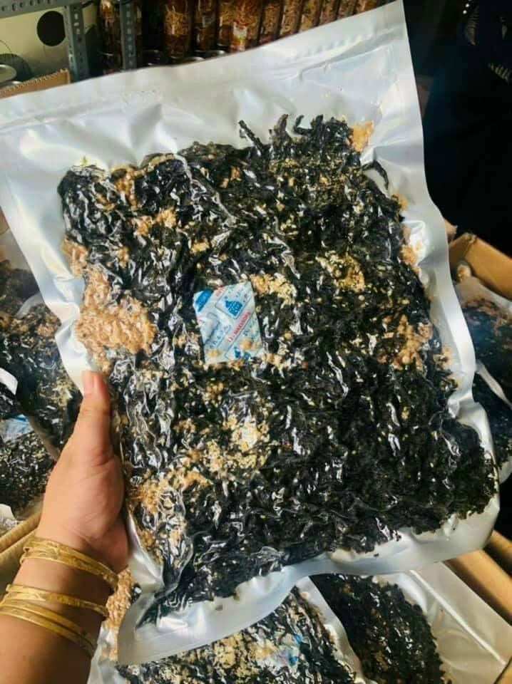 500g rong biển cháy tỏi mè ăn chay được