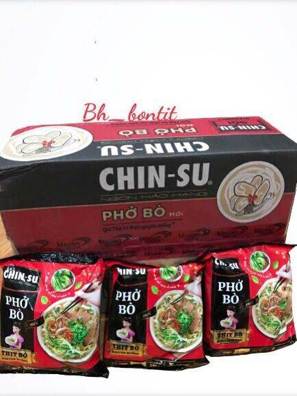 Phở bò Chinsu thịt thật thùng 15 gói