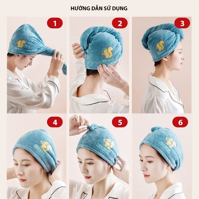 Khăn Ủ Tóc - Khăn Quấn Tóc Gội Đầu Cao Cấp