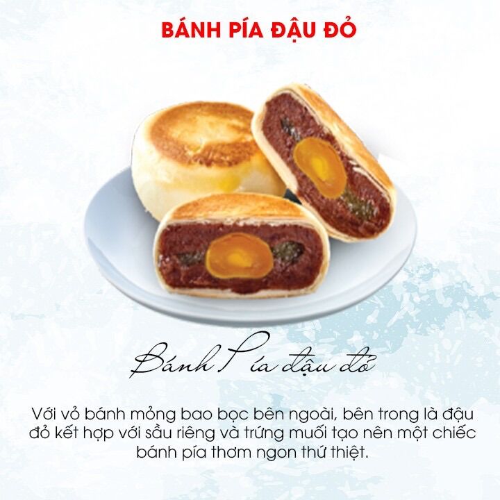 Pía đậu đỏ trứng Tân Huê Viên