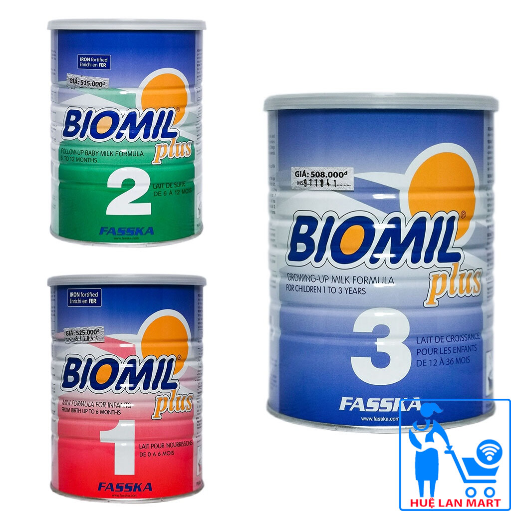 Combo 3 hộp sữa bột biomil plus 1/2/3 800g