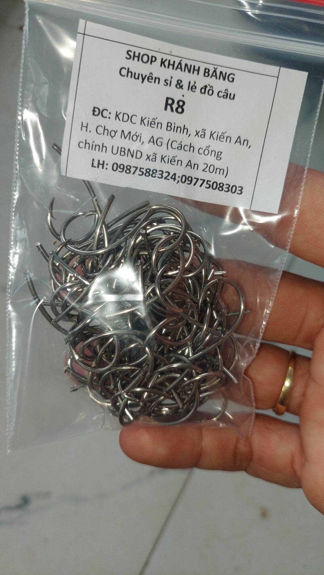LƯỠI CÂU CẮM ẾCH CÁ LÓC R8 INOX