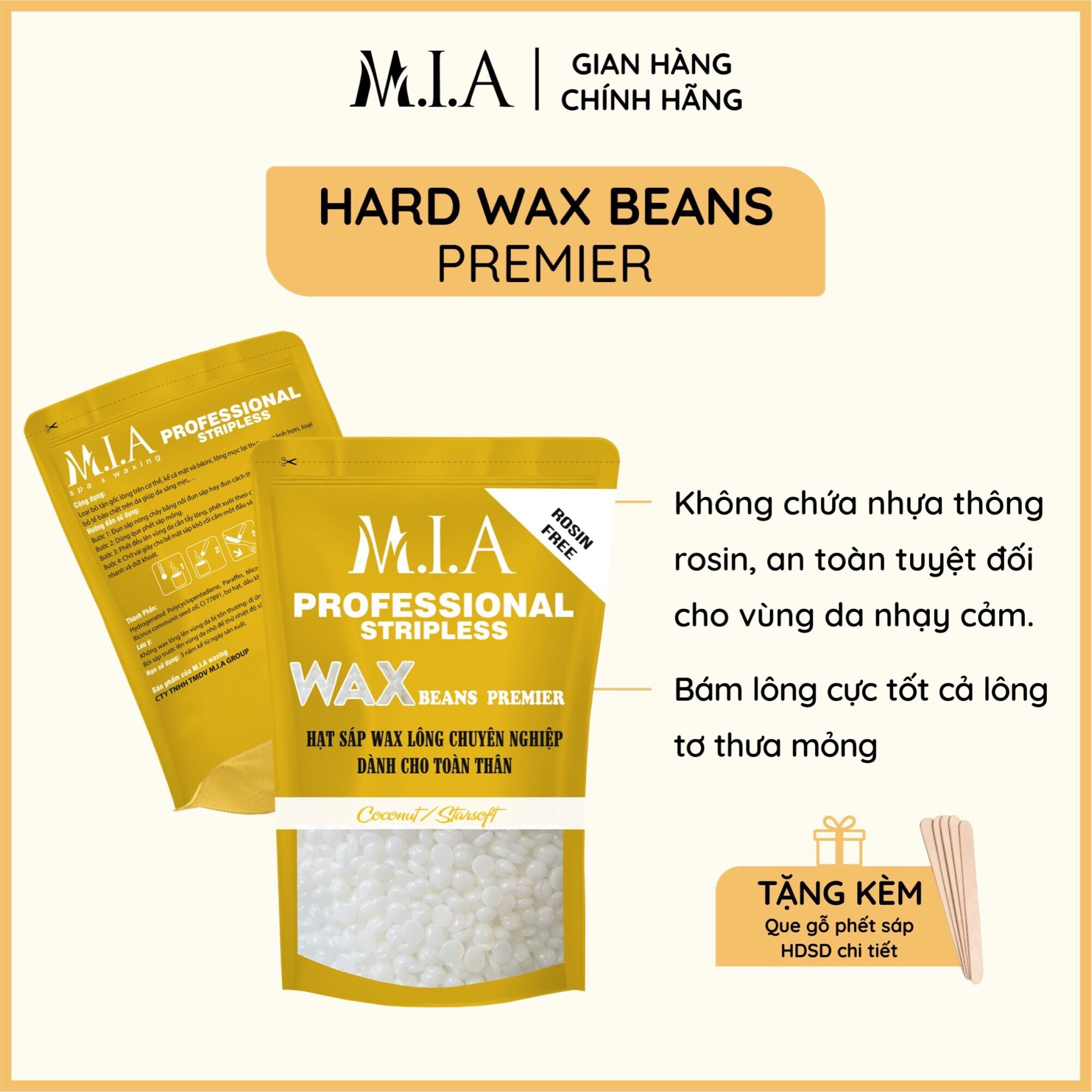 Sáp wax lông nóng mia waxing wax lông nách, lông chân siêu bám lông