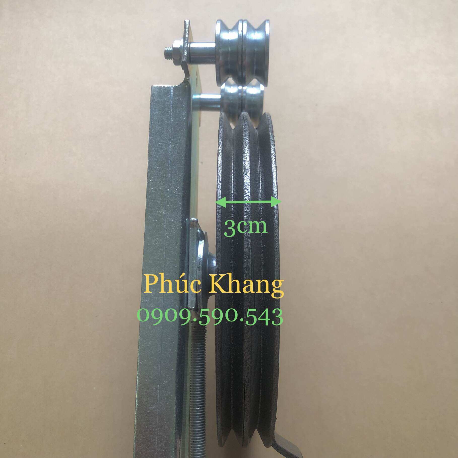 Tay quay mái bạt xếp - Mái trượt ( puly 2 rảnh)