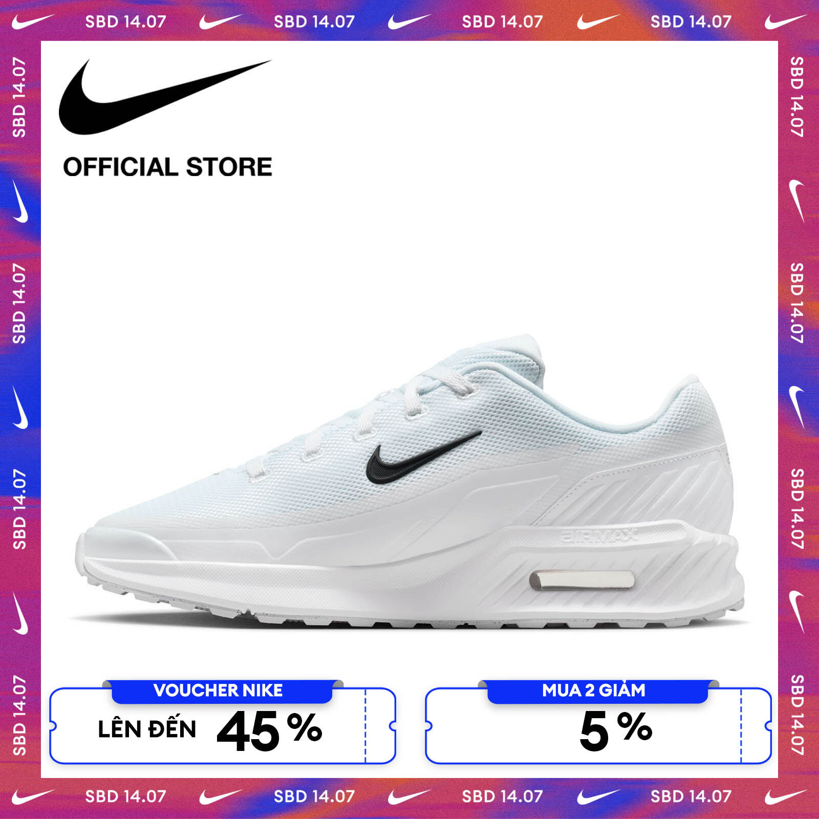 [15-16.07 | VOUCHER ĐẾN 45% + MUA 2 GIẢM 5%] Giày thể thao Nam Nike Air Max Bia Men's Shoes - WHITE
