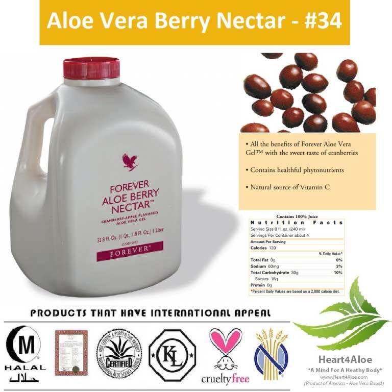 Nước Uống Aloe Berry Nectar 034flp cho hệ tiêu hóa khỏe mạnh