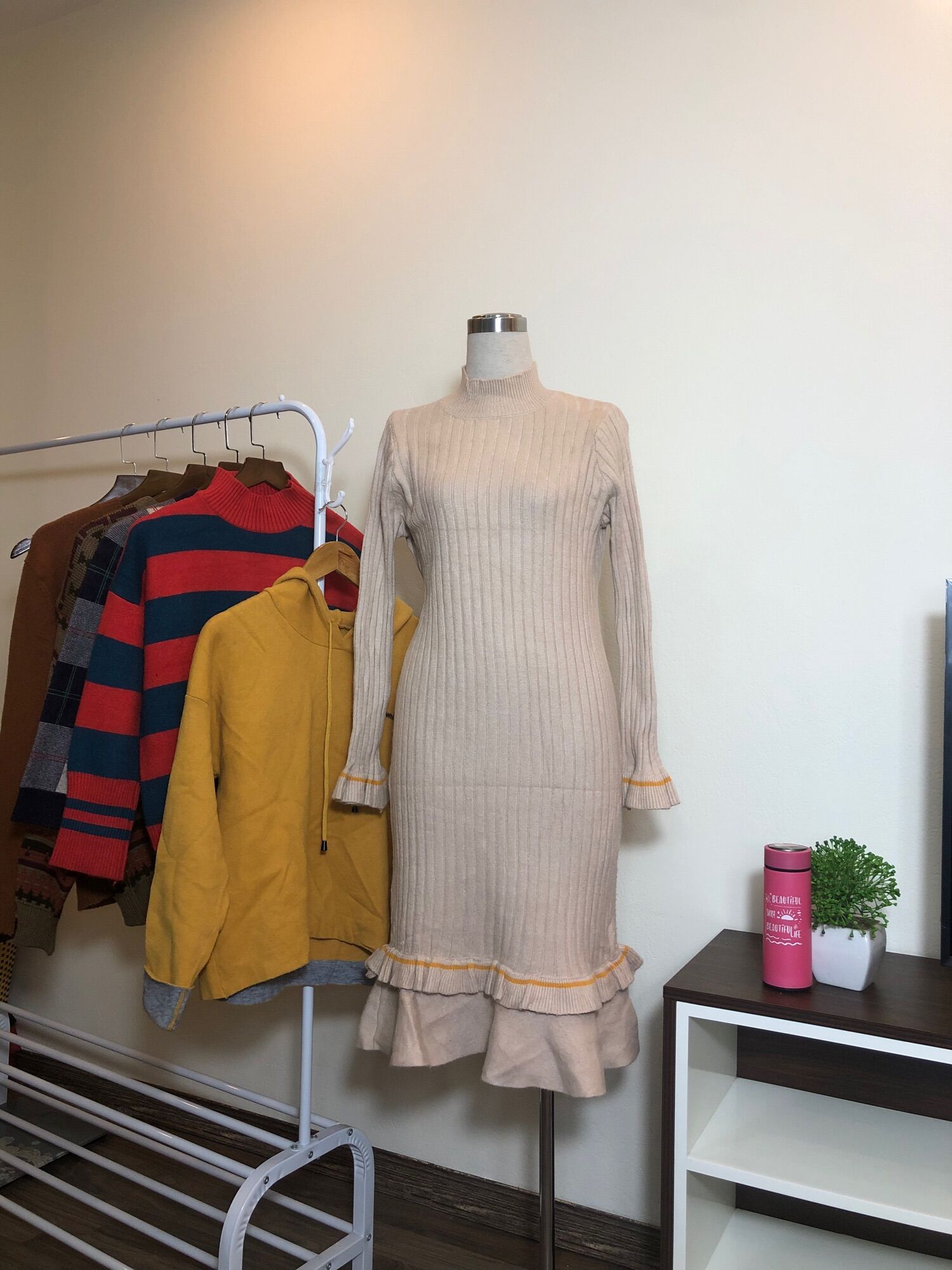 [2Hand] Đầm len dáng dài phong cách Hàn Quốc
