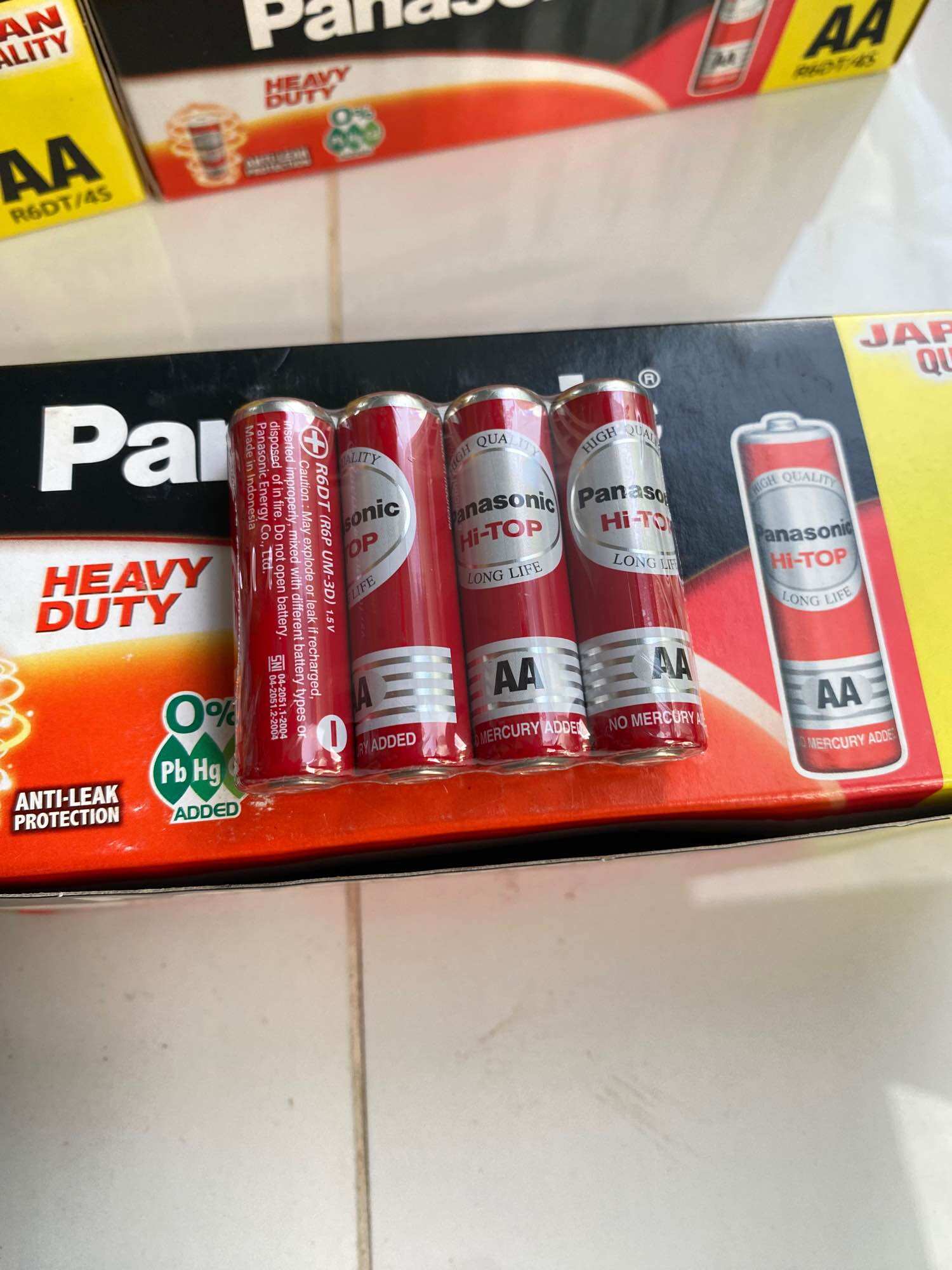 Combo 4 viên pin aa 1,5v panasonic r6ut/4s - hàng chính hãng