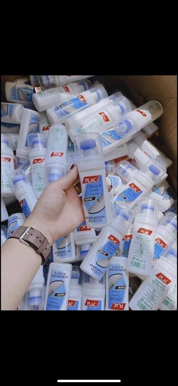 TẨY TRẮNG GIÀY PLAC CÓ ĐẦU LAU CHÙI 100ML