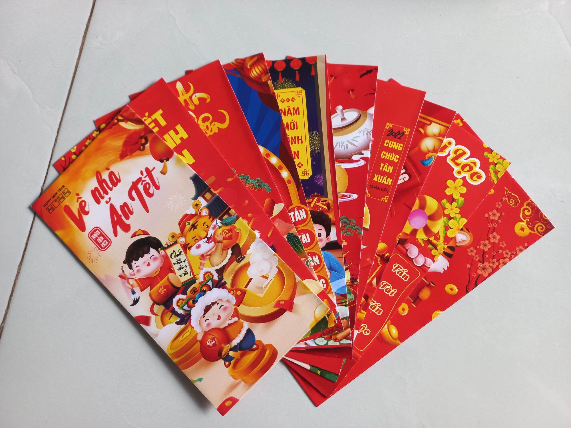 Set 10 bao lì xì tết