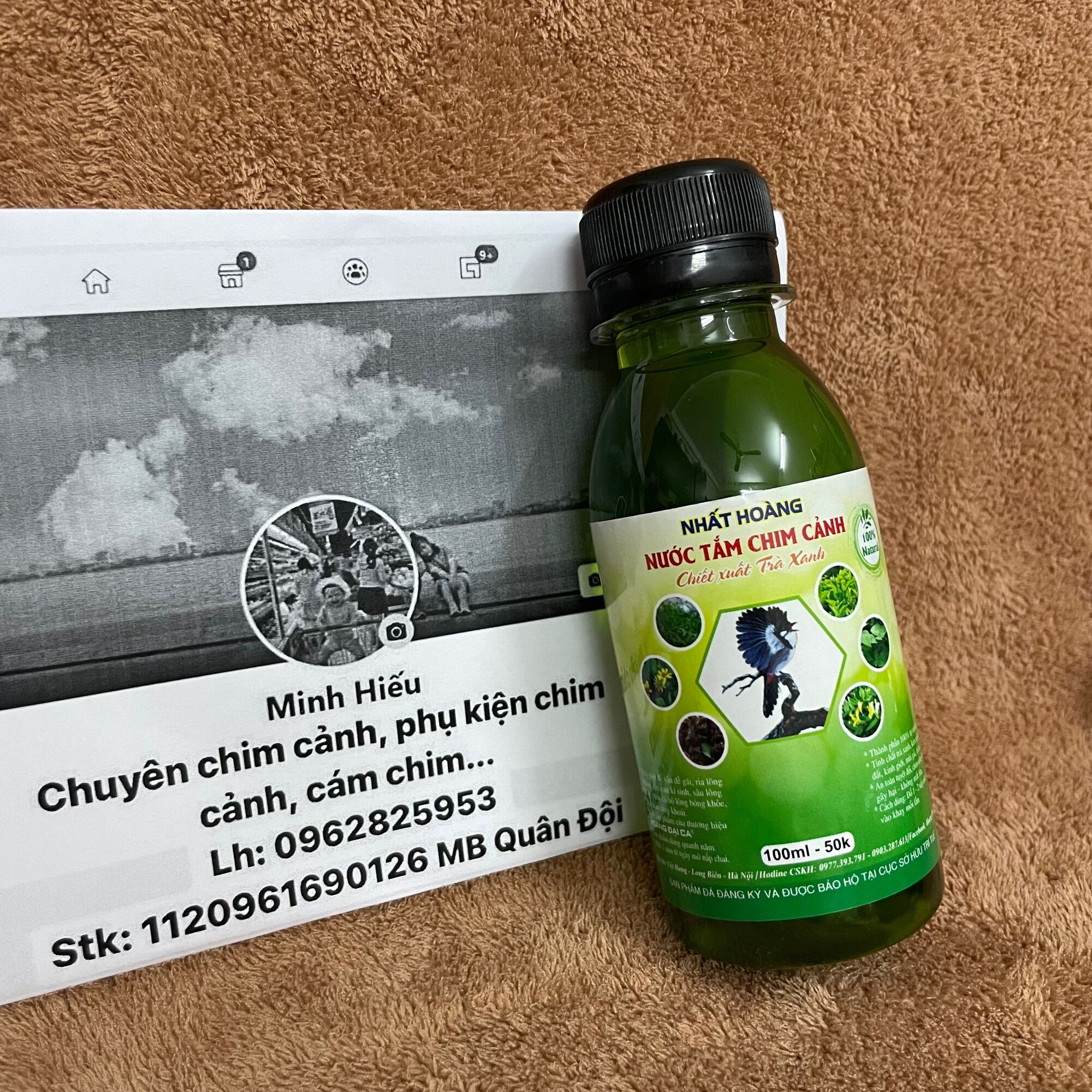 Nước tắm chim cảnh Nhất Hoàng