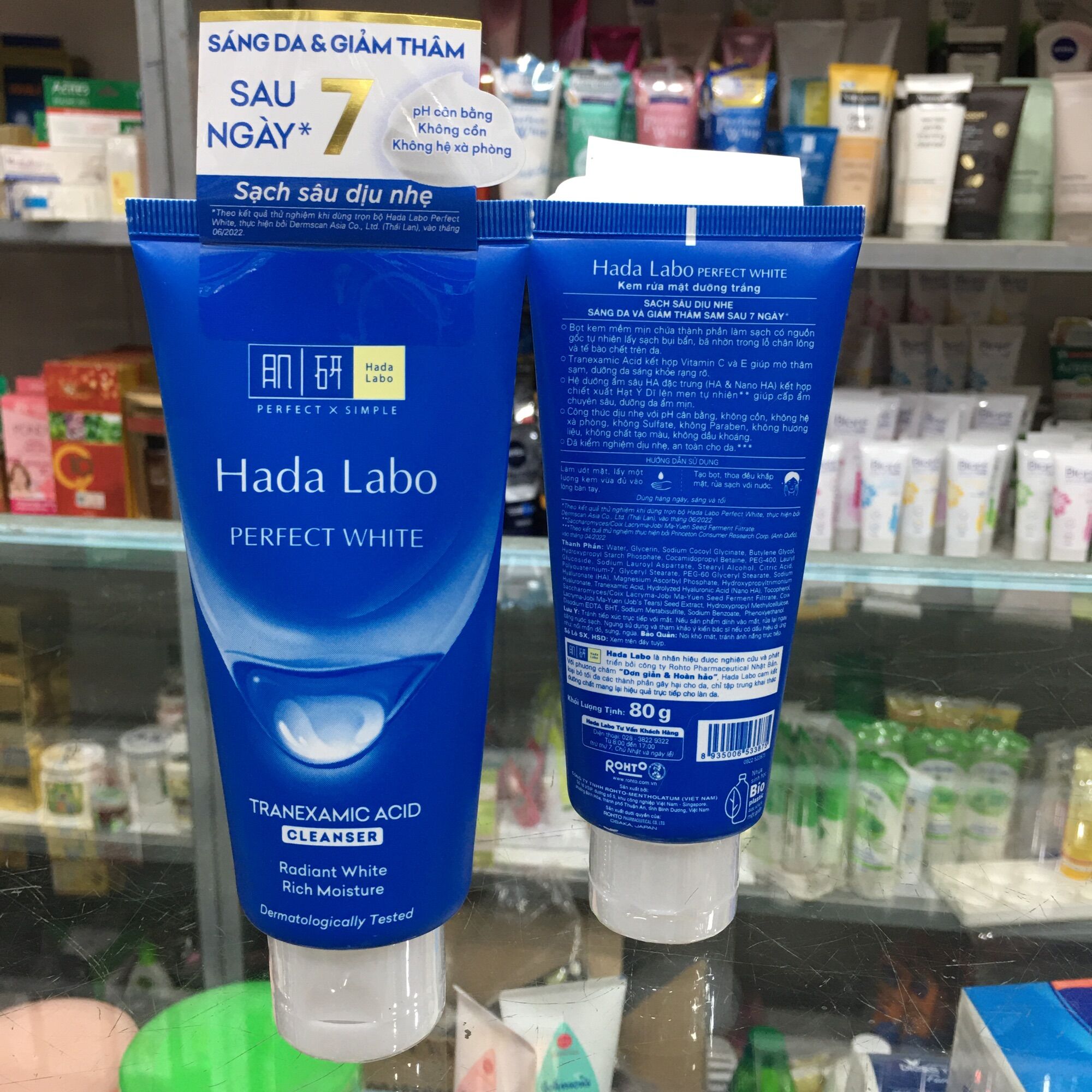 Sữa rửa mặt dưỡng trắng Hada Labo Perfect White 80g