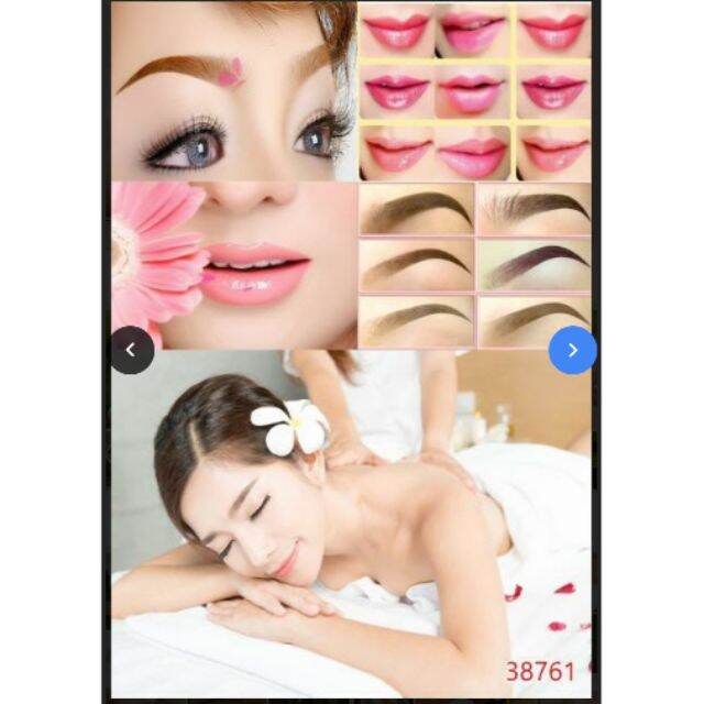Tranh 3D 2 mặt dán trang trí cửa kính quán Spa