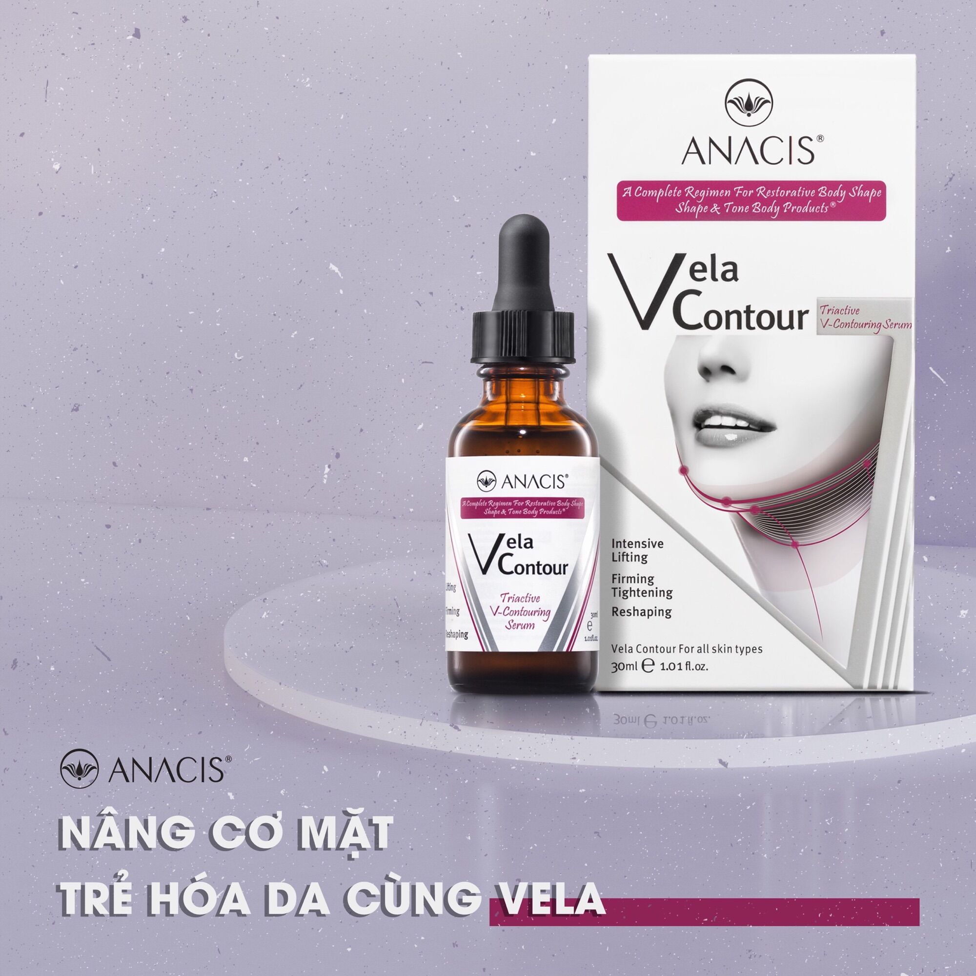 Serum nâng cơ xoá nọng cằm Vela Contour