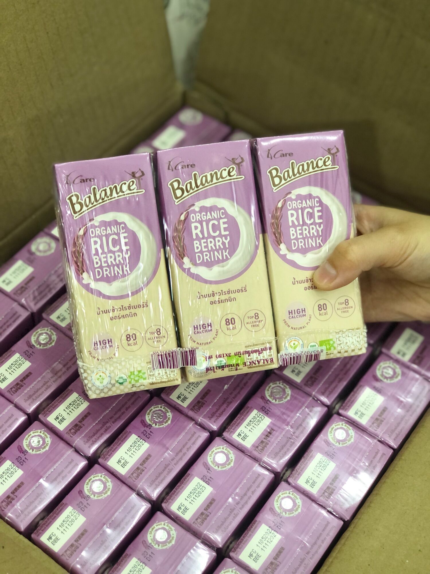 Sữa gạo tím hữu cơ 4care balance 180ml - khala healthy