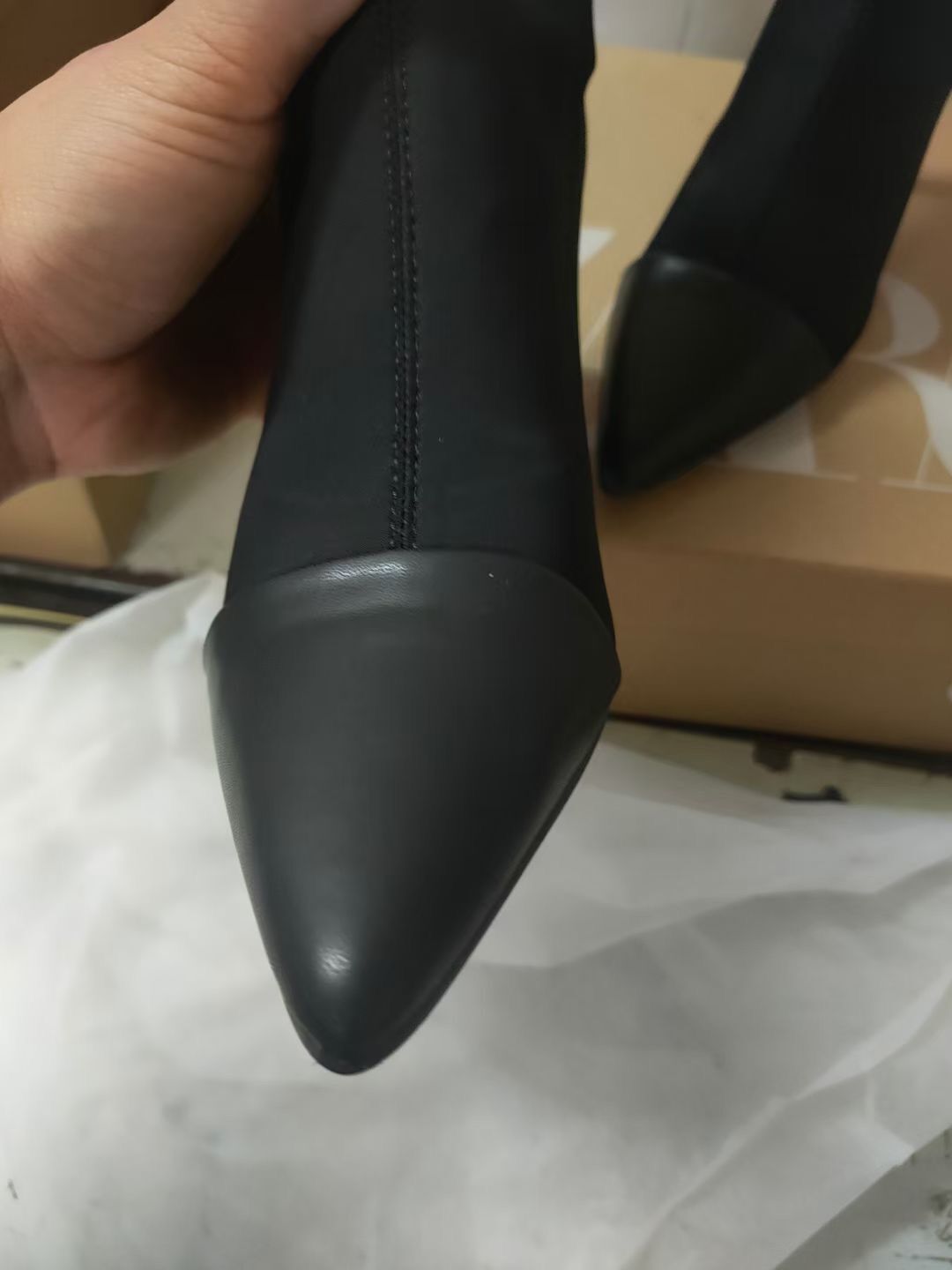 Boot Zara da lộn pha mũi da