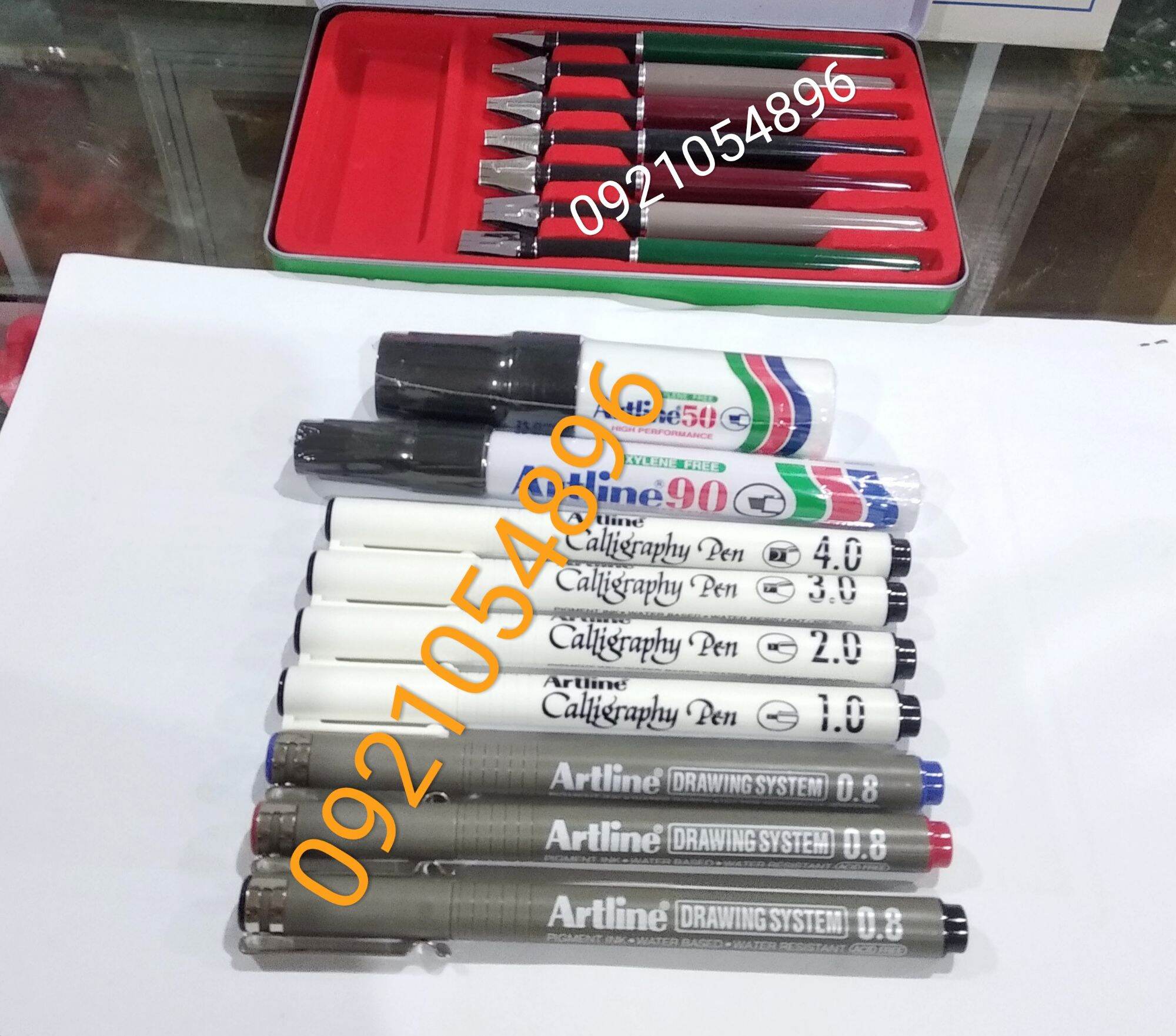 Bút vẽ tham mưu, kỹ thuật thư pháp Artline