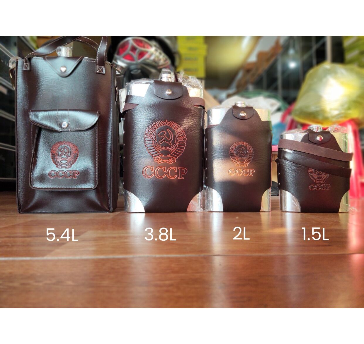 [BÌNH 3.8 LÍT VÀ 5.4 LÍT] BÌNH TÔNG, BI ĐÔNG INOX BAO DA CCCP ĐỰNG RƯỢU, NƯỚC HÀNG DÀY LOẠI 1