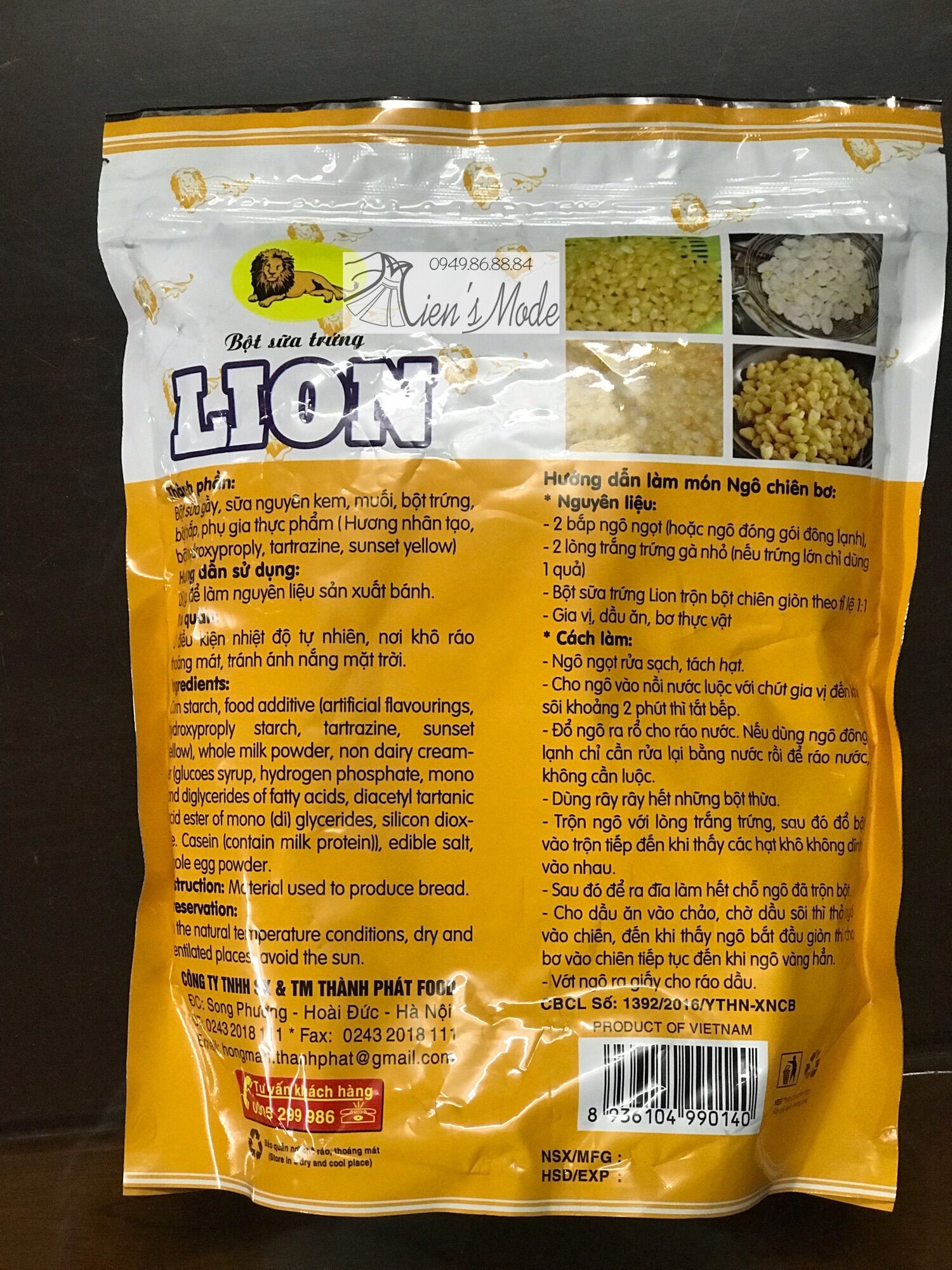 1kg bột trứng sữa lion