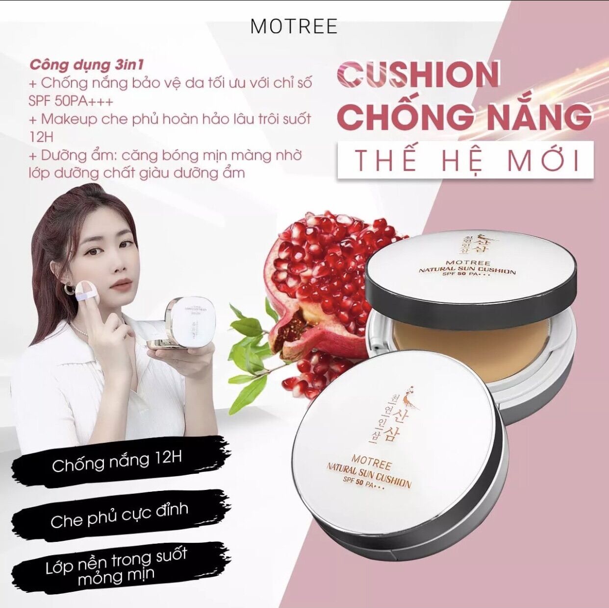 Phấn phủ Cushion chống nắng Motree