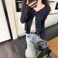 CHOEFULYN | Áo Cardigan Mỏng Hè Thêu Ren Chống Tia UV