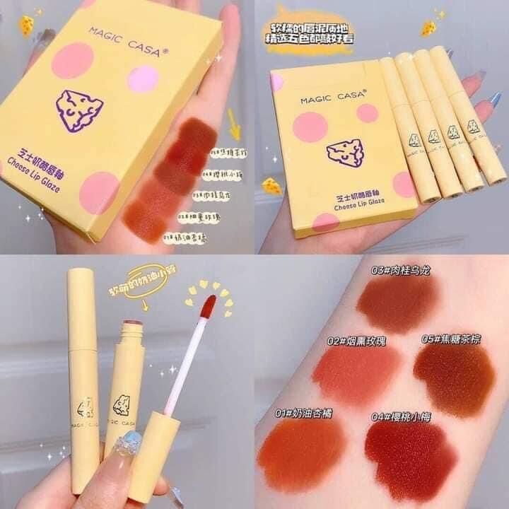 Set 5 son kem lì magic casa vàng phô mai