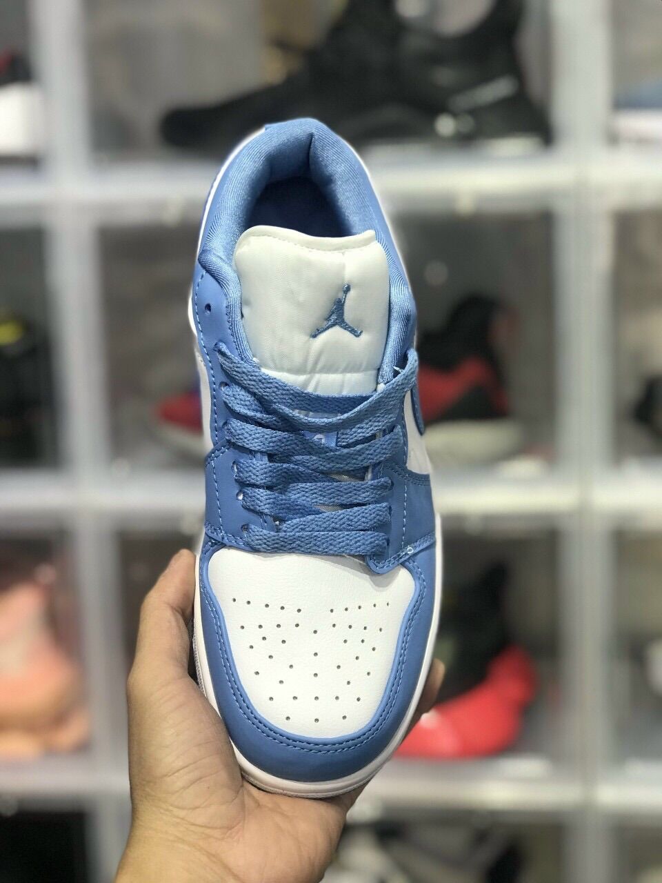 Giày Jd1 cổ thấp xanh blue unisex