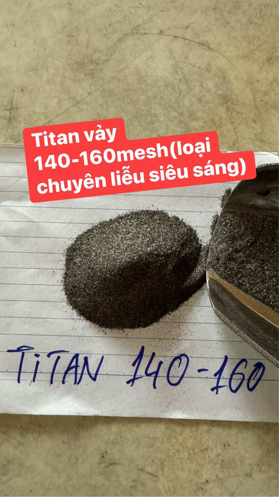 100G Titan vảy 140-160mesh Siêu Sáng