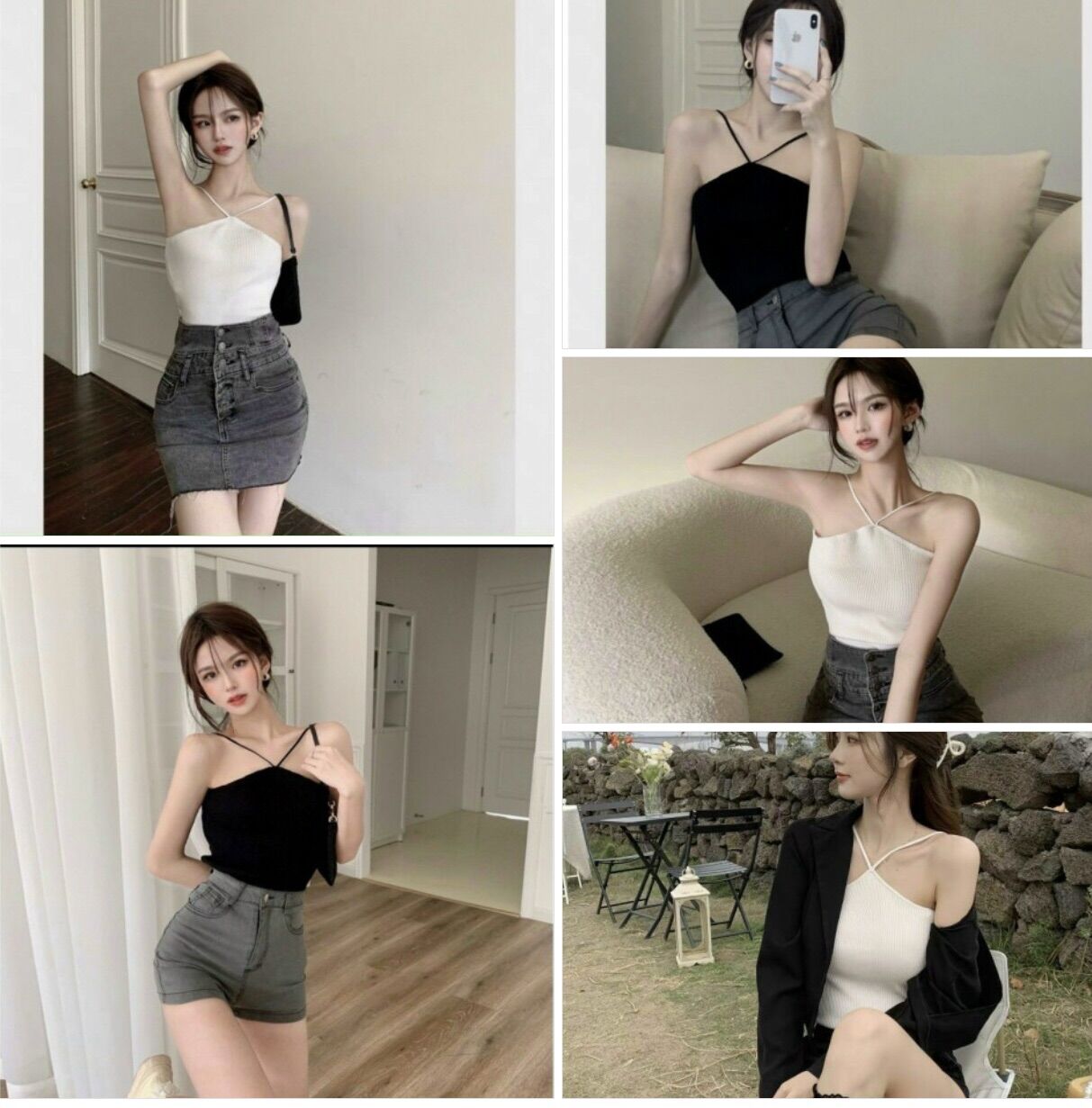 [HCM] ÁO KIỂU HAI DÂY CHÉO CỔ FROM DƯỚI 50KG