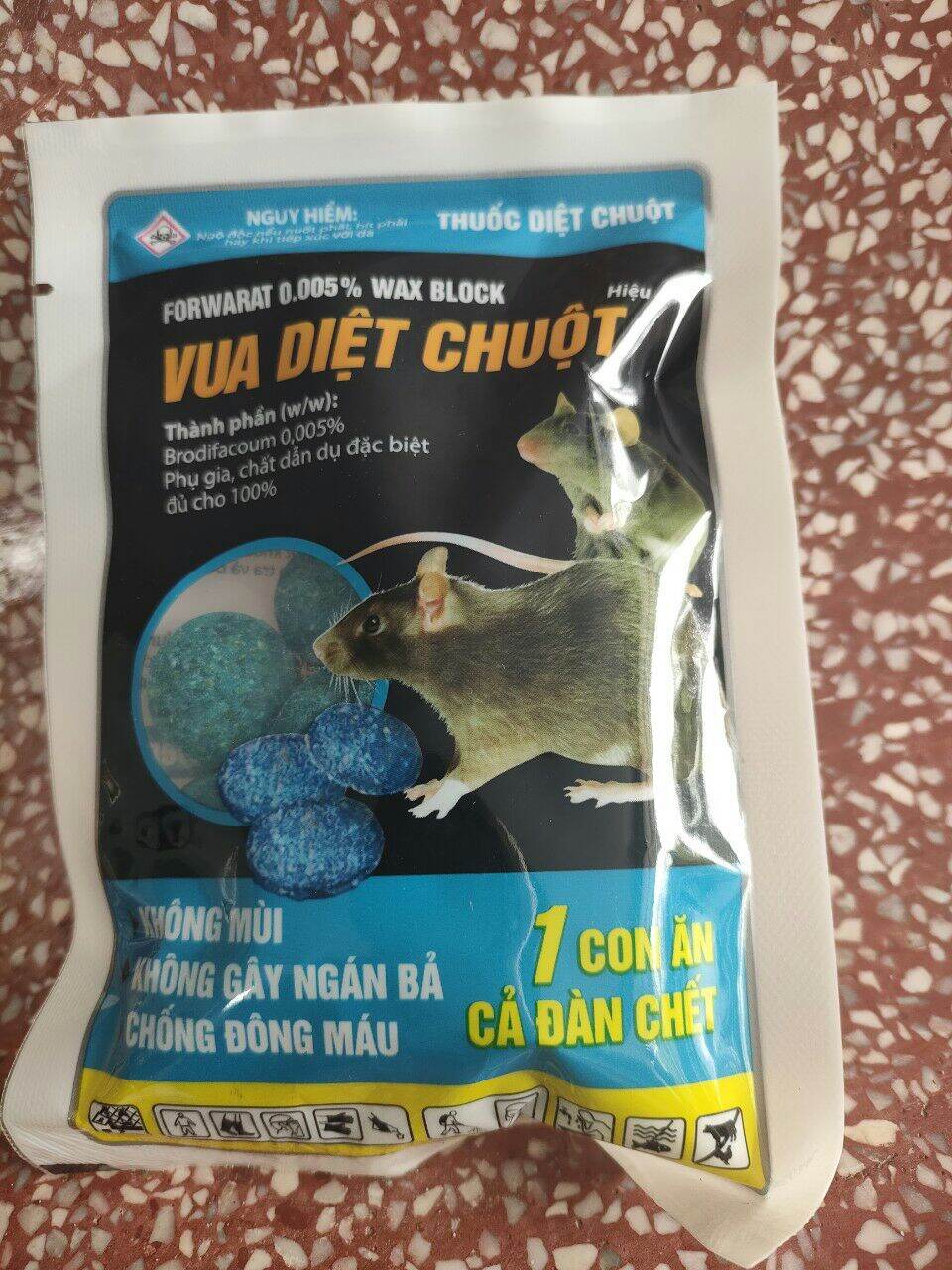 Thuốc diệt chuột dạng viên (túi 20 viên ) không mùi không gây ngán bả 1 con ăn cả đàn chết