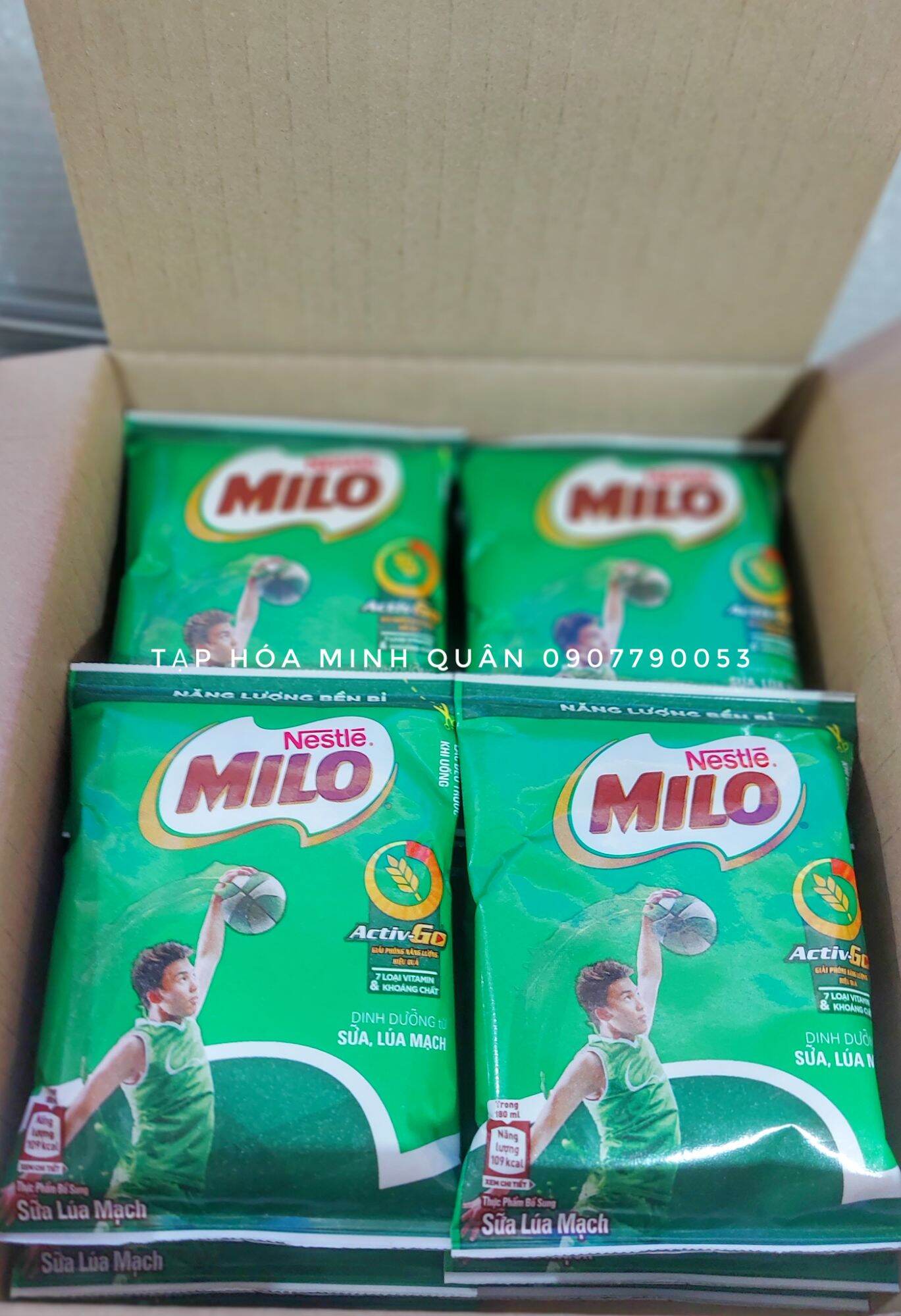 THÙNG 24 BỊCH THỨC UỐNG LÚA MẠCH NESTLE MILO [ 12 BỊCH X 180ML]