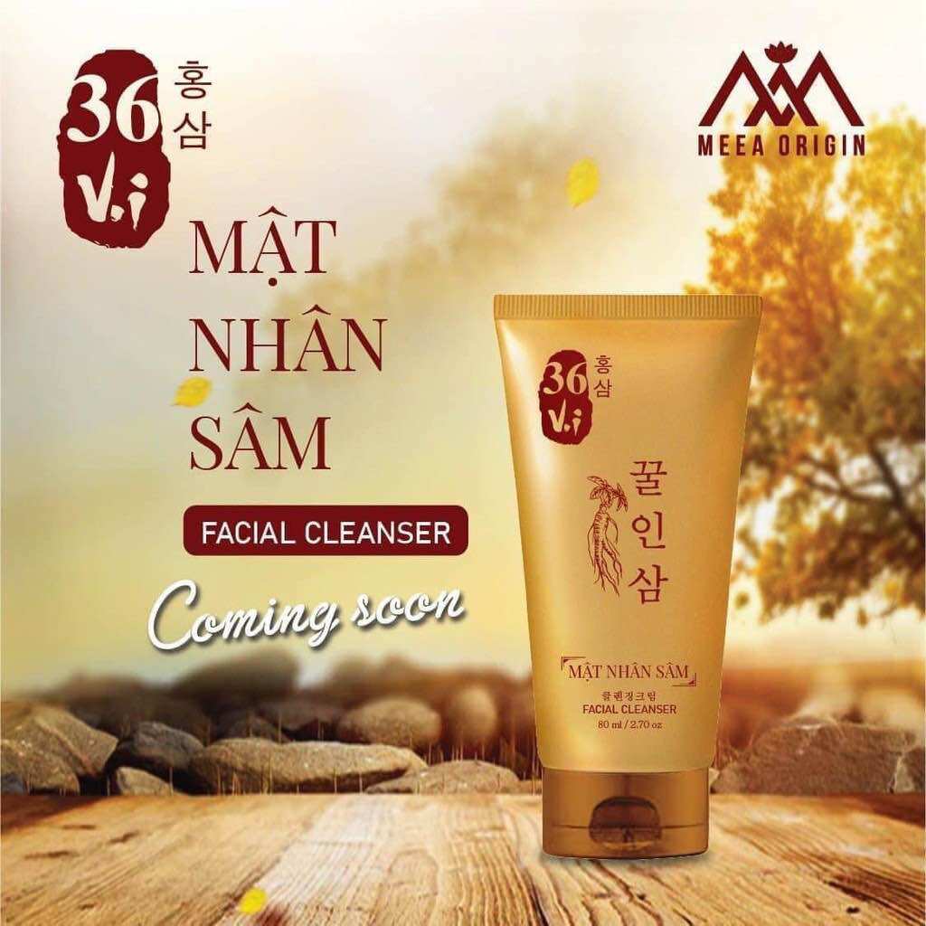 Sữa rửa mặt sâm đỏ 36 vị đông y 80ml chính hãng