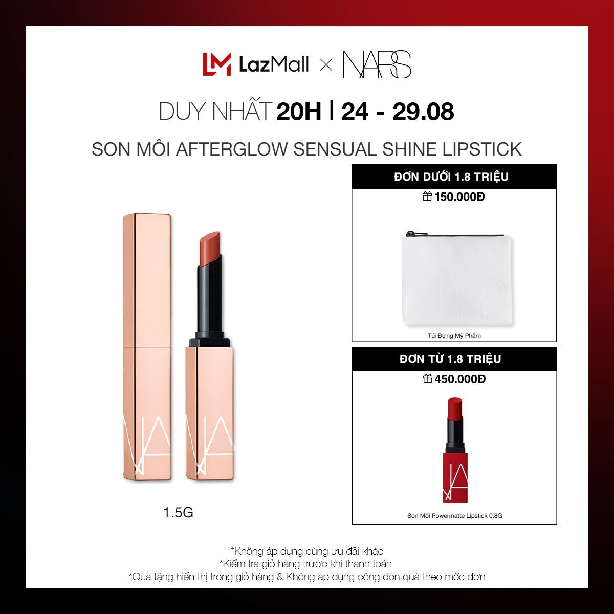 Son môi dạng thỏi NARS Afterglow Sensual Shine Lipstick 1.5g