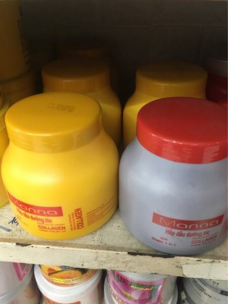 Dầu hấp ủ tóc mềm mượt mana vàng xám 1000ml hấp dầu manna dành cho tóc nhuộm 1000ml