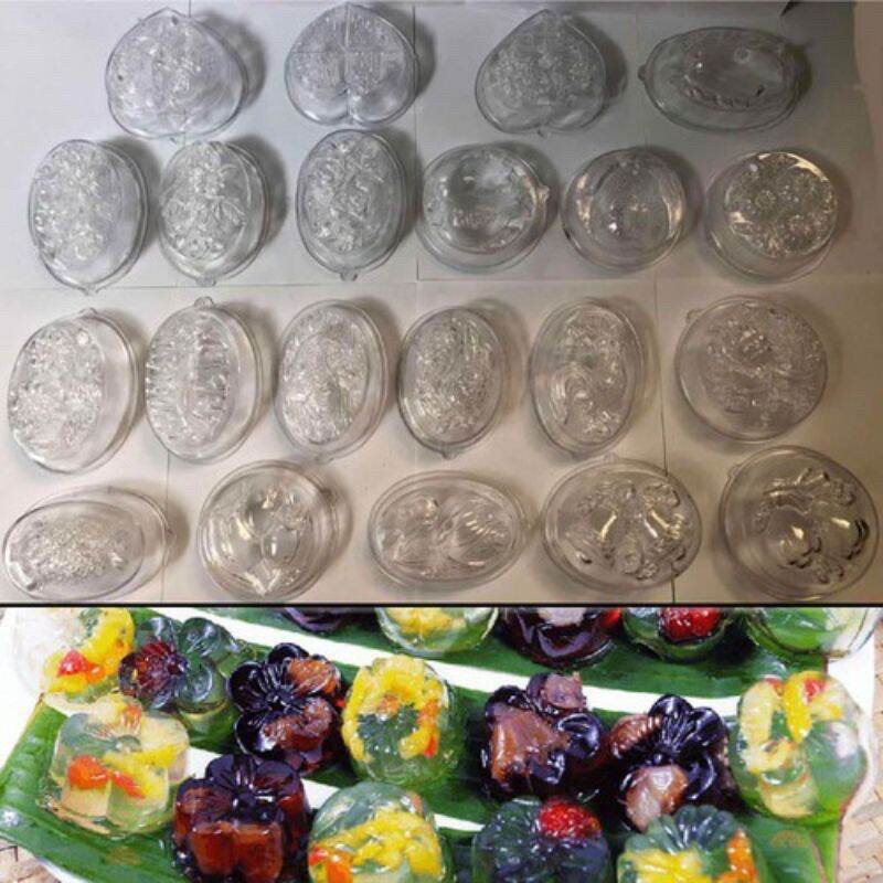 combo 10 khuôn rau câu mini nhựa