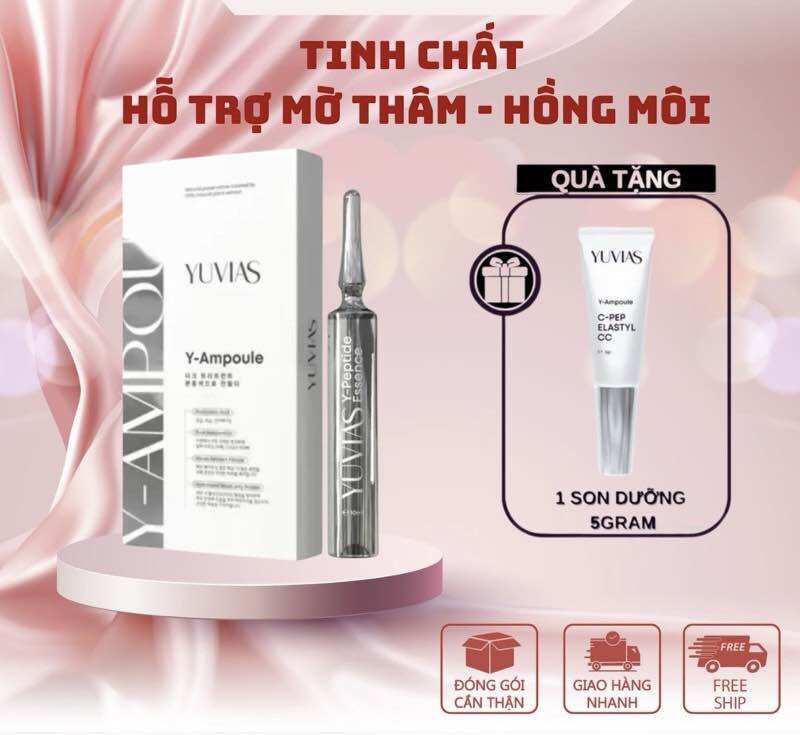 Khử thâm môi YUVIAS dưỡng ẩm môi làm hồng môi, ti, bikini - tặng kèm son dưỡng căng mọng filler